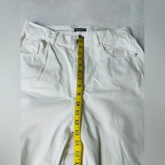 DL1961 Hepburn High Waist Raw Hem Wide Leg Jeans Size 30 - Picture 8 of 13